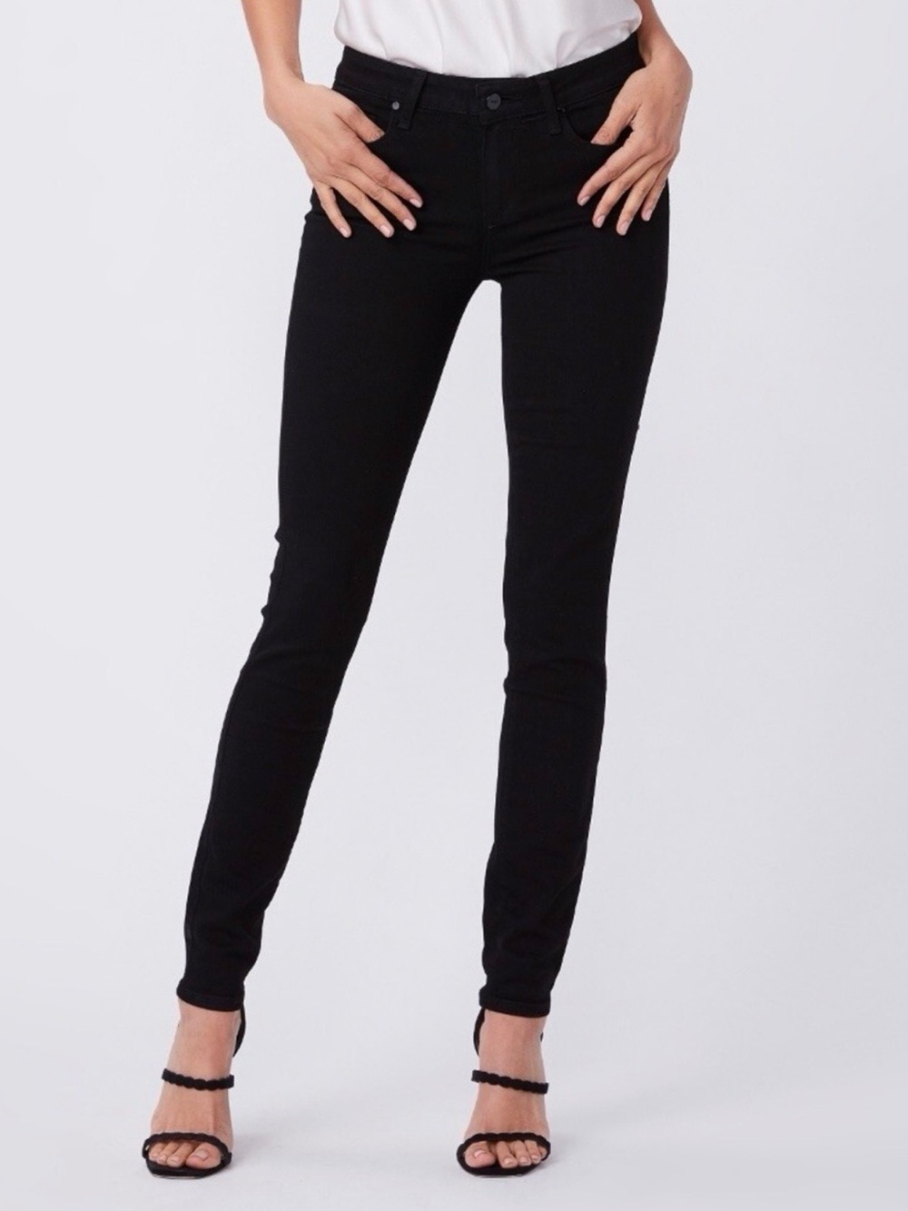 Paige Skyline Skinny Black Jeans – Size 28 — Approx 26.5” Inseam